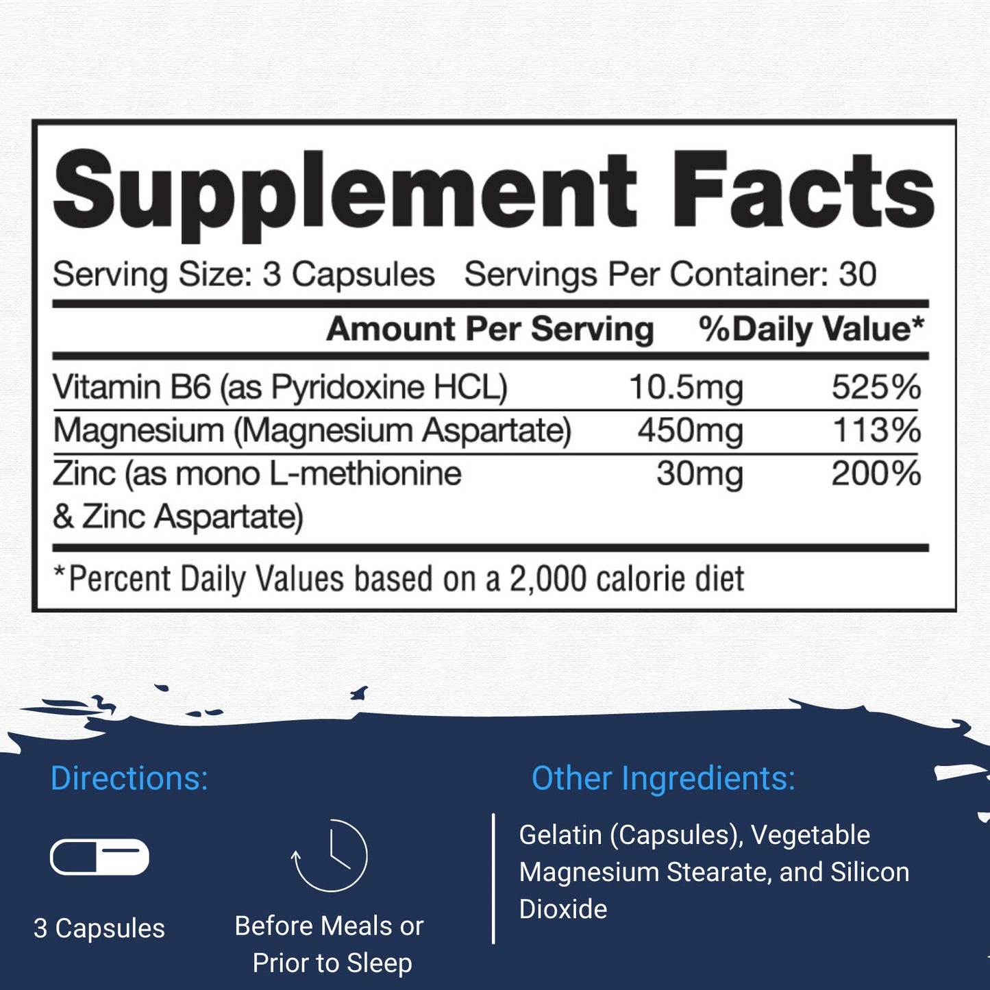 Gaspari ZM-Complex: Nighttime Recovery & Sleep Support – Zinc, Magnesium, Vitamin B6 (90 Capsules)