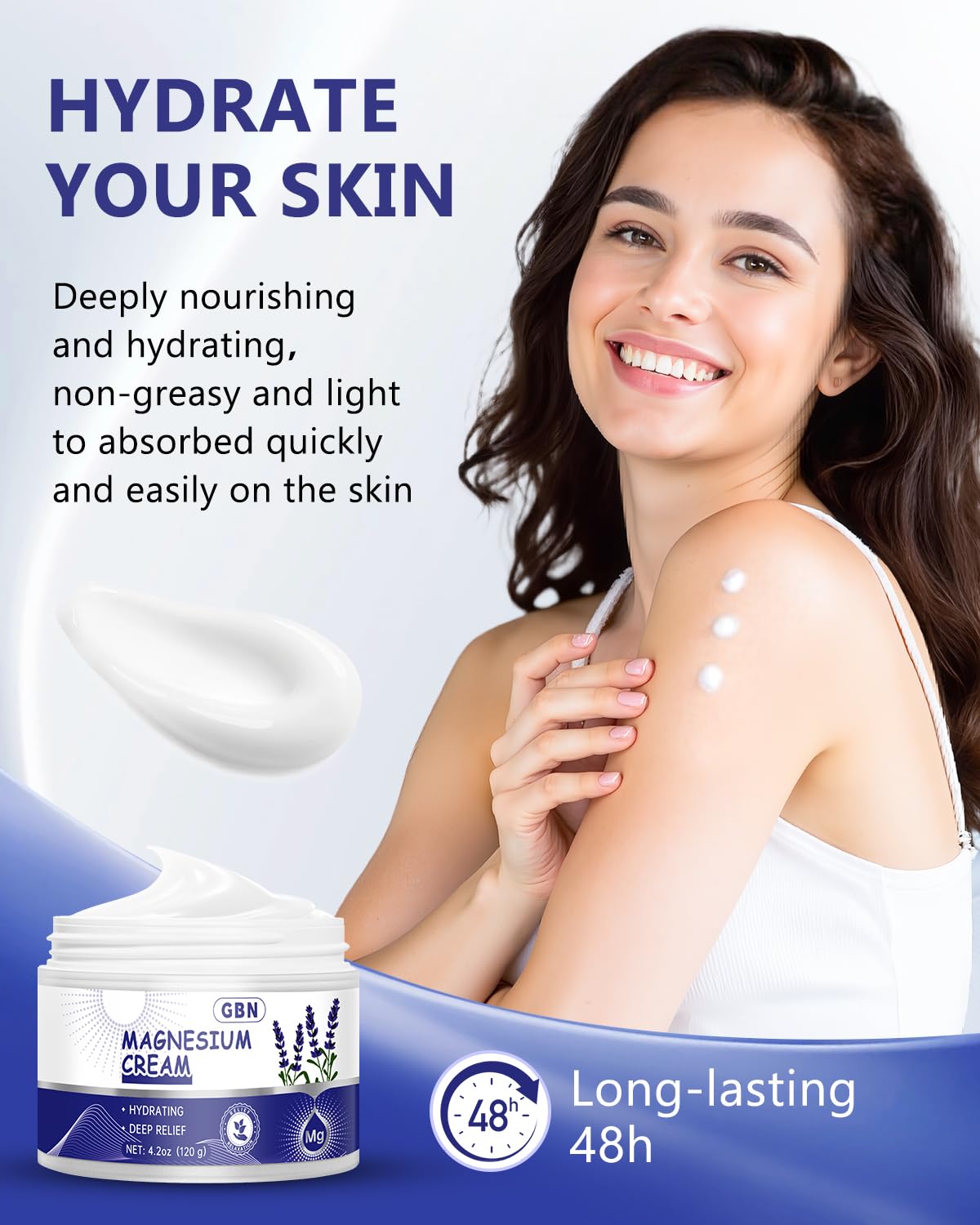 GBN Magnesium Cream – Hydrating Sleep Lotion with Lavender