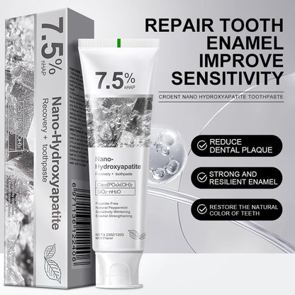 GEELIKE Nano Hydroxyapatite Toothpaste 7.5% nHAP – Enamel Strengthening, Fluoride-Free, Peppermint, 4.23 oz