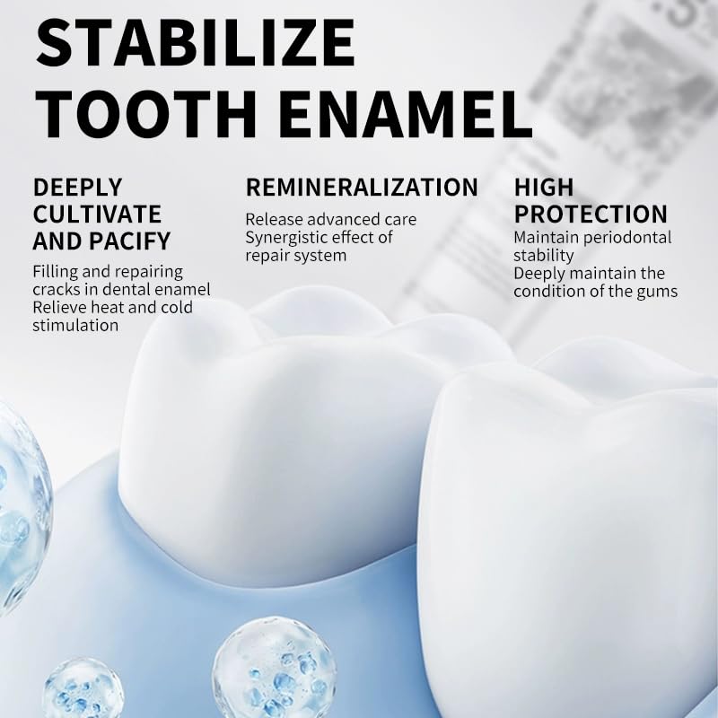 GEELIKE Nano Hydroxyapatite Toothpaste 7.5% nHAP – Enamel Strengthening, Fluoride-Free, Peppermint, 4.23 oz