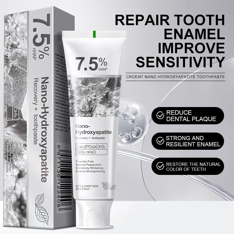 GEELIKE Nano Hydroxyapatite Toothpaste 7.5% nHAP – Enamel Strengthening, Fluoride-Free