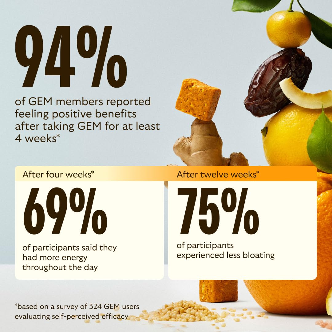 GEM Daily Multivitamin Bite for Women & Men – 28 Servings, Real-Food Nutrition