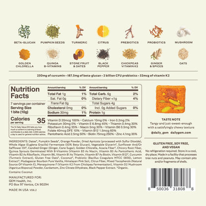 GEM Daily Multivitamin Bite for Women & Men – 28 Servings, Real-Food Nutrition
