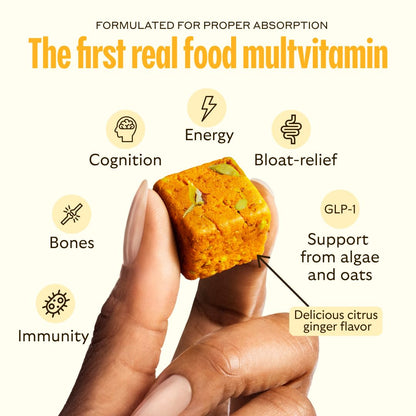 GEM Daily Multivitamin Bite for Women & Men – 28 Servings, Real-Food Nutrition