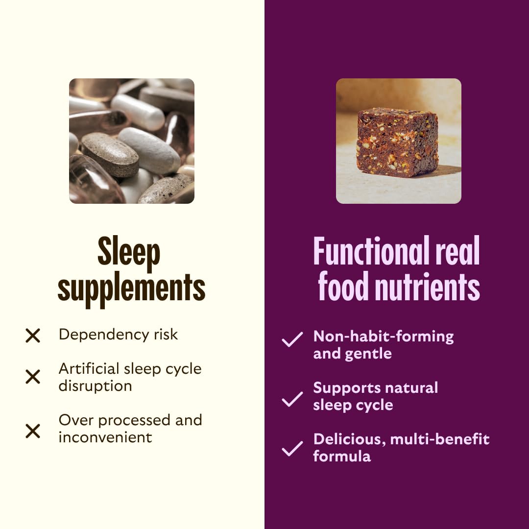 GEM Sleep Aid, Nighttime Bite, 7 Pack, Melatonin Free, L-Theanine, Magnesium, Valerian Root Extract | Vegan and Gluten Free | Earthy Chocolate Cherry, Trial Size