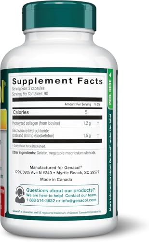 Genacol Glucosamine & Collagen Joint Supplement – 270 Capsules