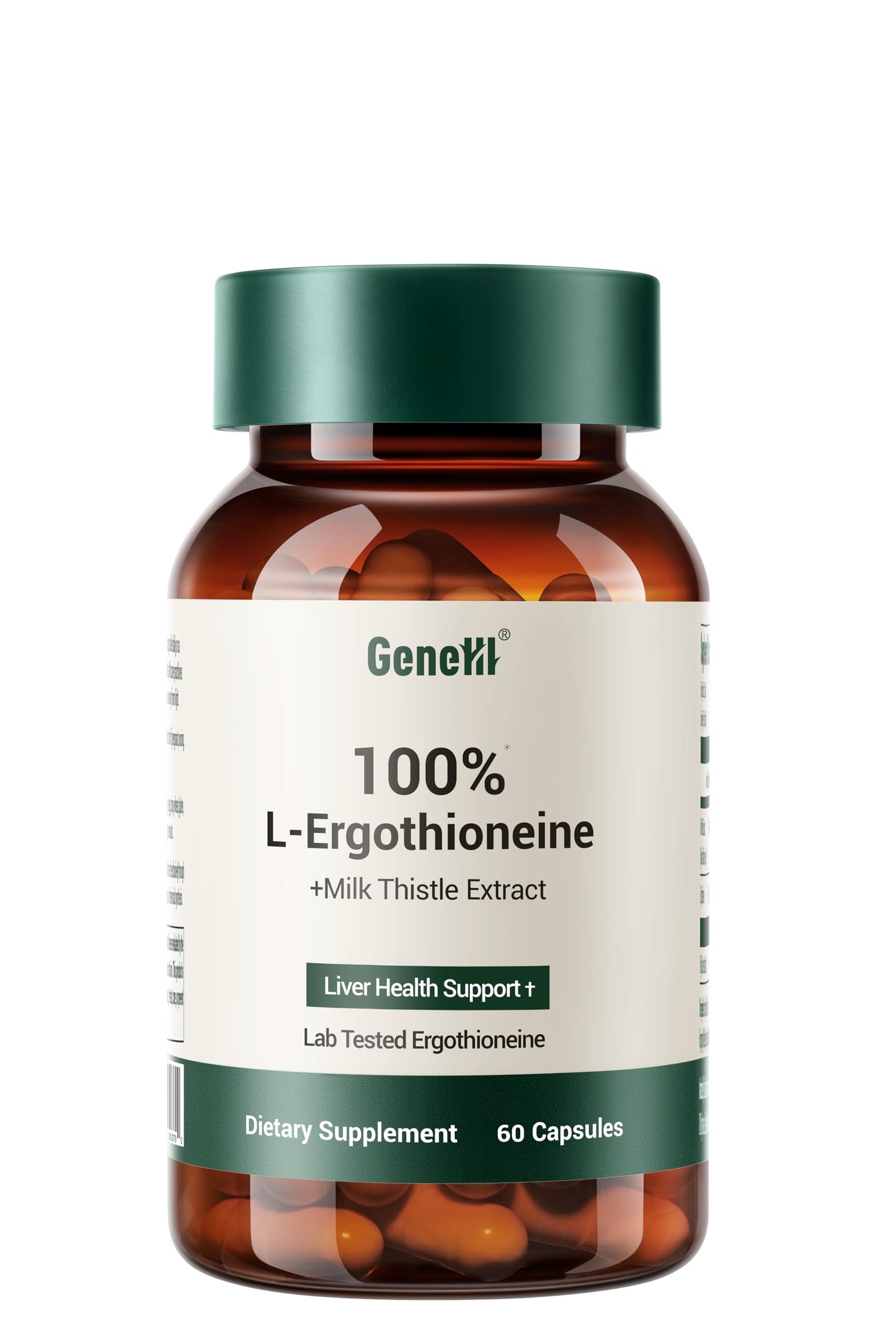 GENEIII Milk Thistle + L-Ergothioneine – Advanced Liver & Cellular Health, 60 Count