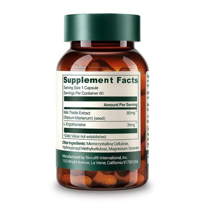 GENEIII Milk Thistle + L-Ergothioneine – Advanced Liver & Cellular Health, 60 Count