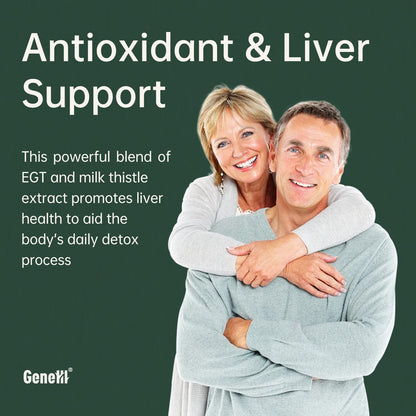 GENEIII Milk Thistle & L-Ergothioneine – Liver & Cellular Health Support | 90 Count