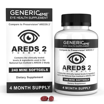 Generic4ME AREDS 2 SoftGels – 240 Mini Softgels for Eye Health Support