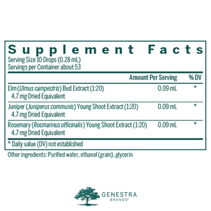 Genestra Acn-gen Elm, Juniper & Rosemary Herbal Supplement - 0.5 fl oz | Liver Support