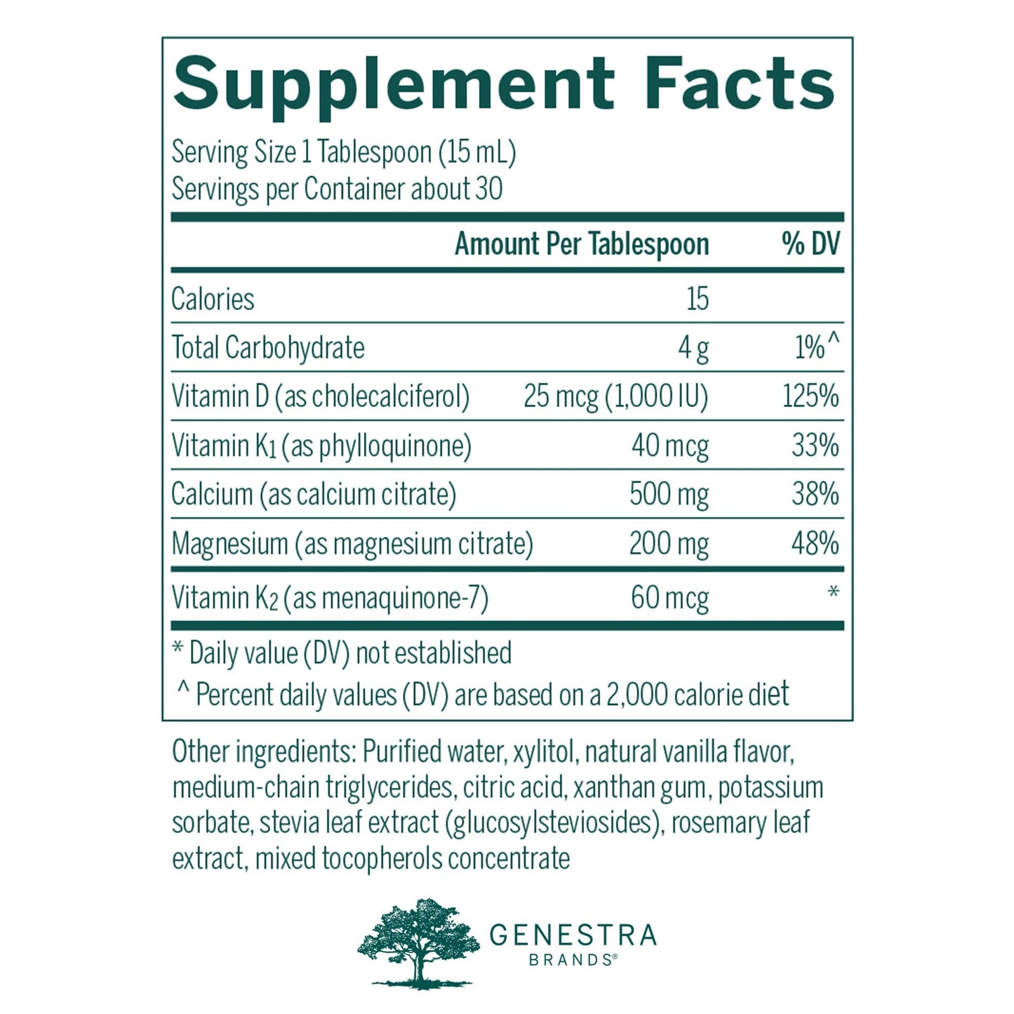 Genestra Cal Mag Vanilla Liquid + – Calcium Magnesium Supplement | 15.2 fl oz