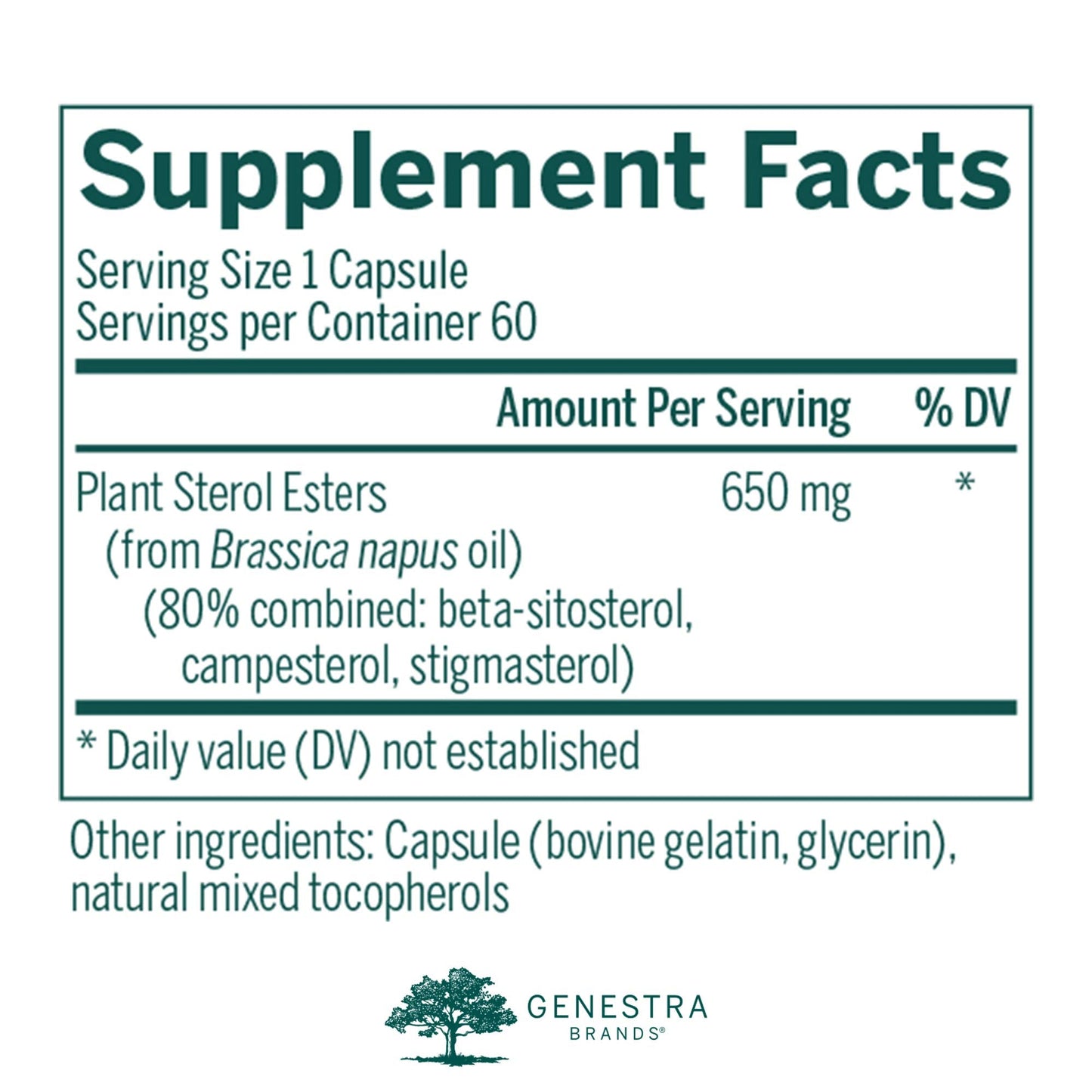 Genestra Col-Sterol 60 Capsules – Supports Healthy Total & LDL Cholesterol