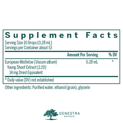 Genestra Brands European Mistletoe Young Shoot – Herbal Supplement 0.5 fl oz