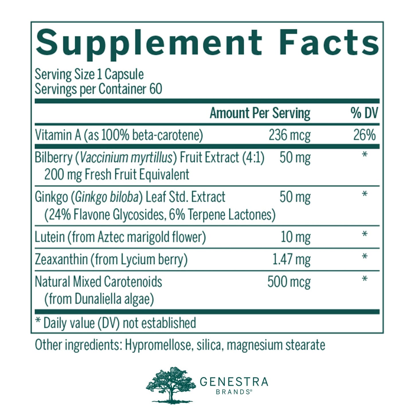 Genestra Brands Macular Support | Supports Optimal Macular Pigment Optical Density | 60 Capsules