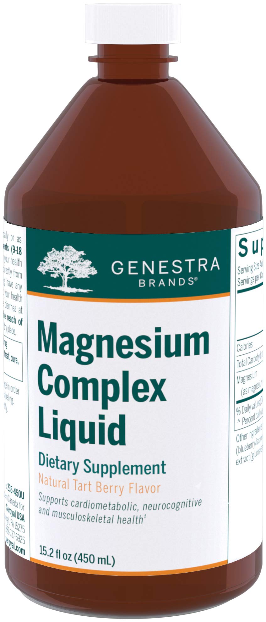 Genestra Brands Magnesium Complex Liquid | Three Organic Magnesium Sources | 15.2 fl oz