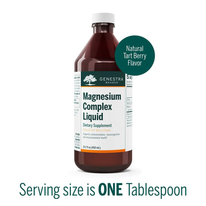 Genestra Brands Magnesium Complex Liquid | Three Organic Magnesium Sources | 15.2 fl oz