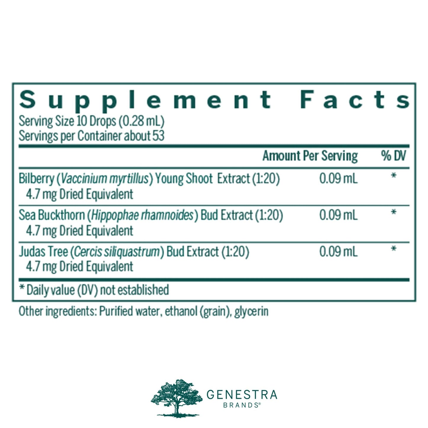Genestra Brands Ocu-gen | Bilberry, Sea Buckthorn & Judas Tree | 0.5 fl oz