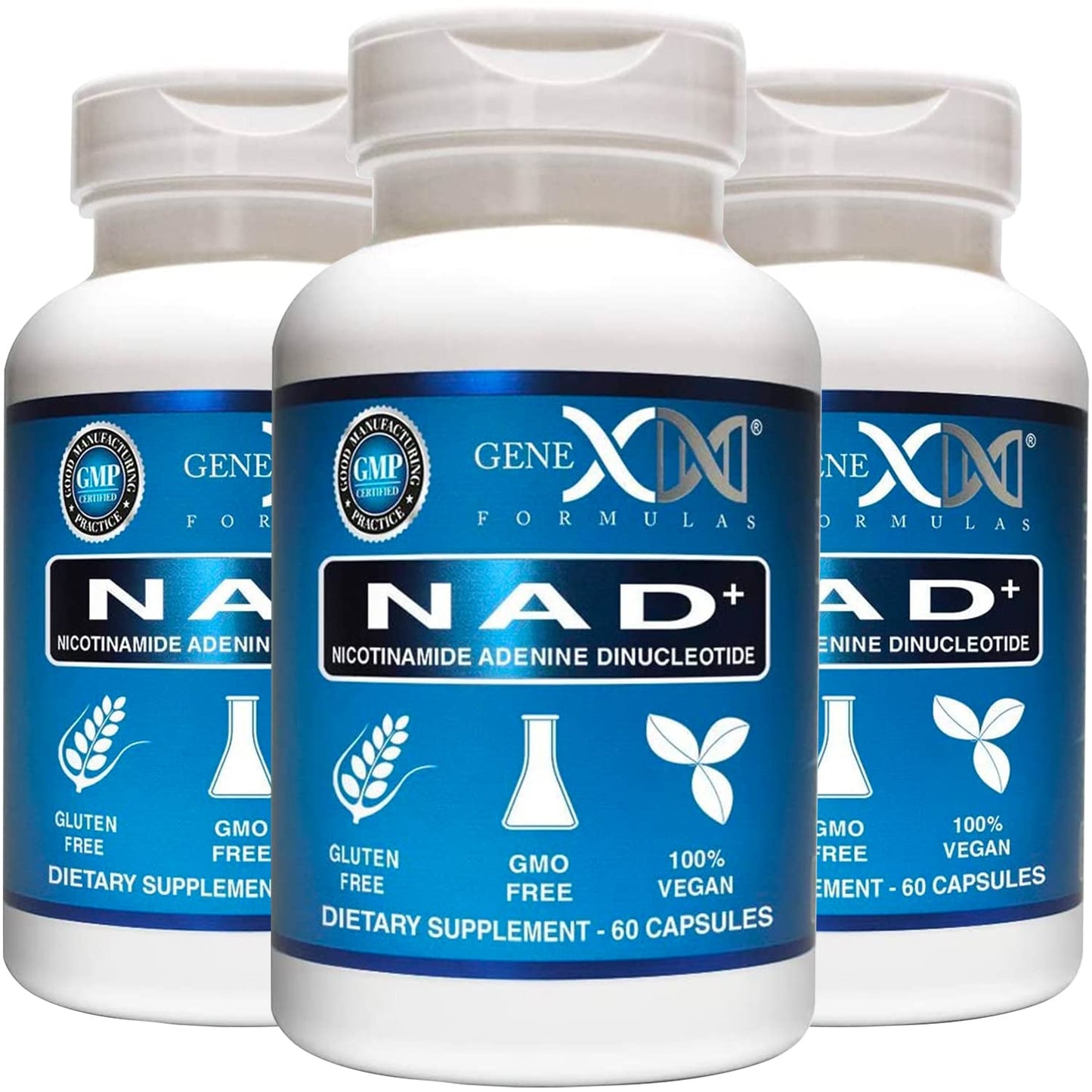 Genex Formulas NAD+ 250mg – 60 Capsules | Actual NAD+ (Not a Precursor) – Vegan, Gluten Free