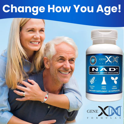 Genex NAD+ 250mg – 60 Capsules | Actual NAD+ (Nicotinamide Adenine Dinucleotide)