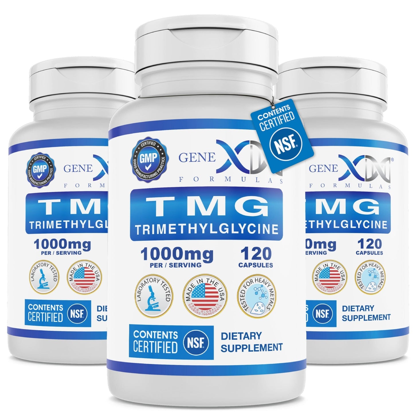 Genex Formulas TMG 1000mg - 360 Capsules | NSF Certified, Gluten Free & Non-GMO