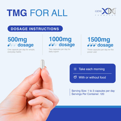 Genex Formulas TMG 1000mg - 360 Capsules | NSF Certified, Gluten Free & Non-GMO