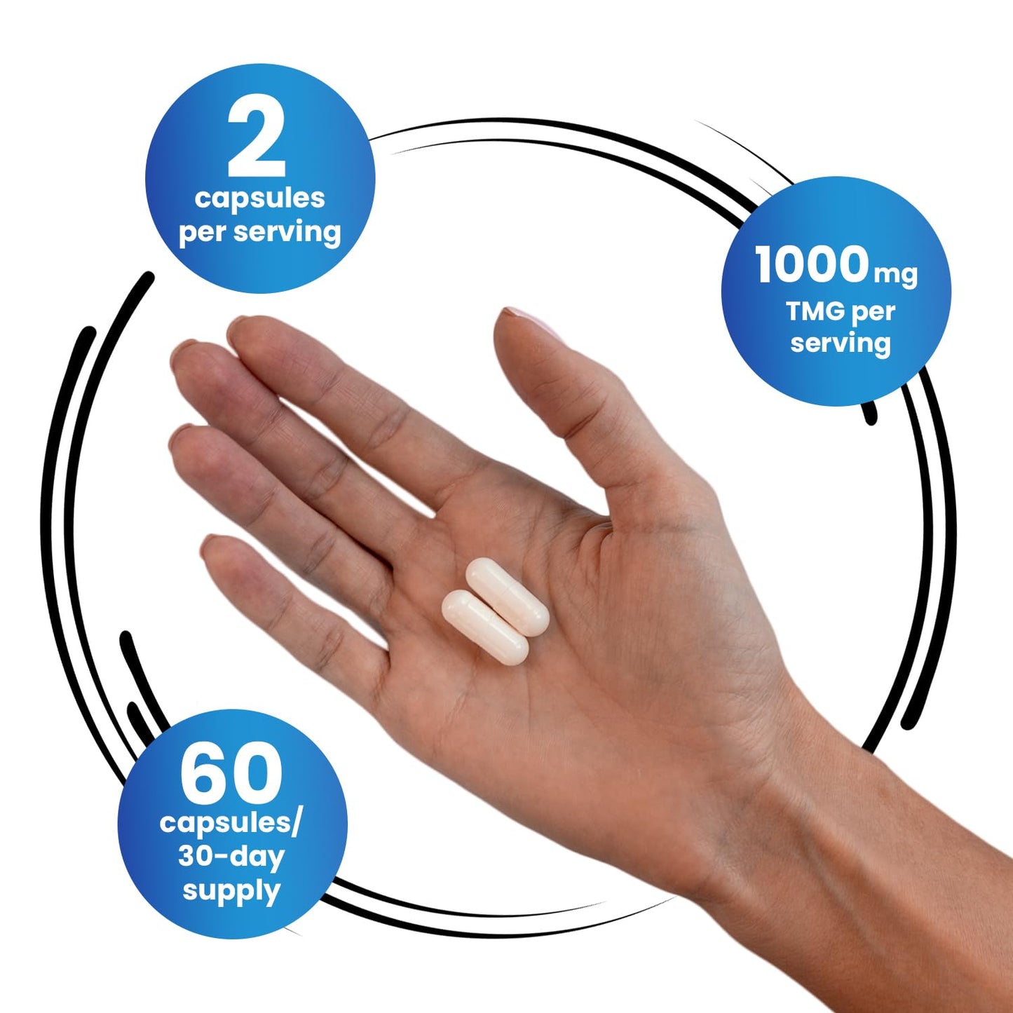 Genex Formulas TMG 1000mg - 360 Capsules | NSF Certified, Gluten Free & Non-GMO