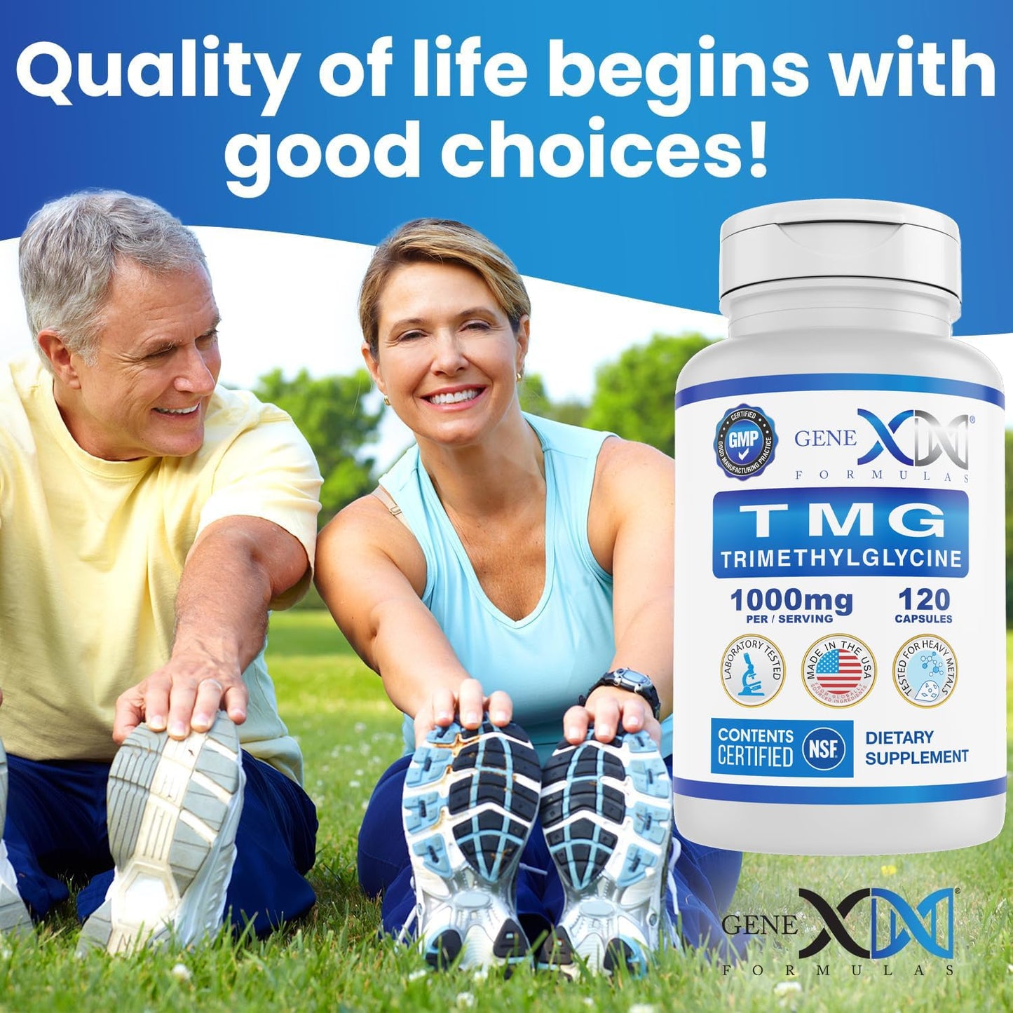 Genex Formulas TMG 1000mg - 360 Capsules | NSF Certified, Gluten Free & Non-GMO