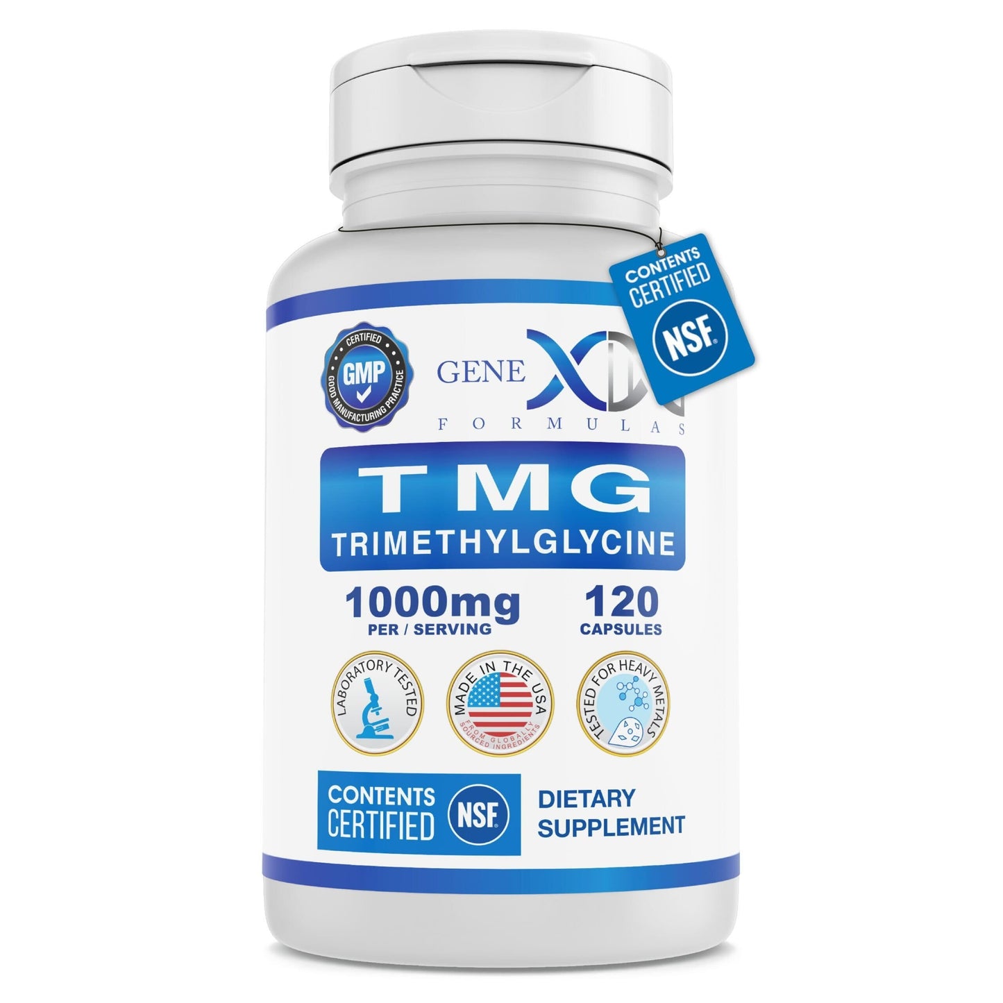 Genex Formulas TMG 1000mg - 360 Capsules | NSF Certified, Gluten Free & Non-GMO