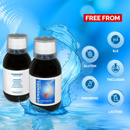 Gengigel Hyaluronic Acid Mouthrinse (150 ml) – Gum Health, No Alcohol, Vegan & Kosher