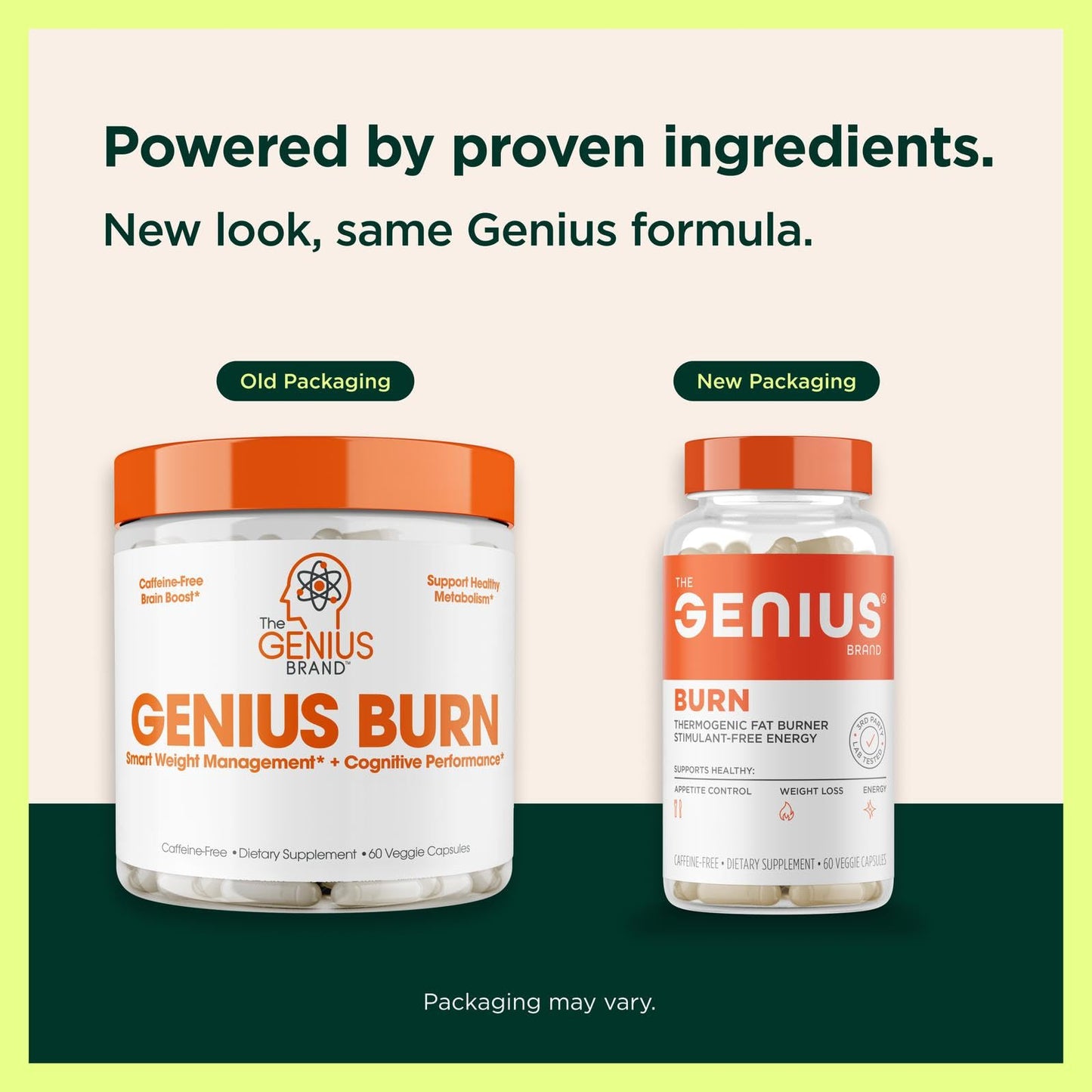 Genius Burn Thermogenic Fat Burner - 60 Diet Veggie Pills for Metabolism, Focus & Appetite Control
