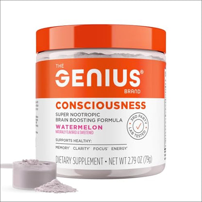 Genius Consciousness Nootropic Powder – Focus, Memory & Clarity | The Genius Brand – Watermelon