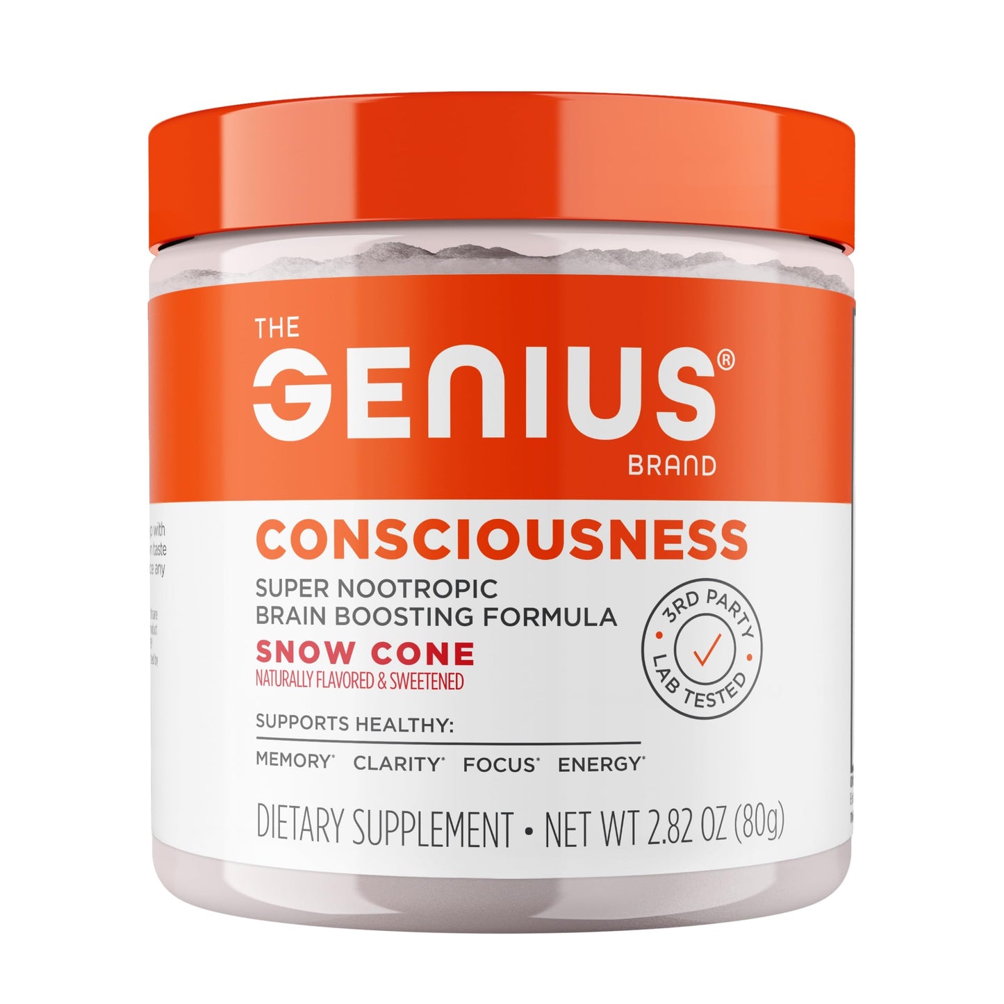 The Genius Brand Genius Consciousness – All-in-One Brain Health Supplement for Clarity, Focus & Creativity | Snow Cone | 15 Servings
