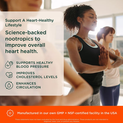 Genius Heart - Daily Heart Support Supplement | Vegan, Non-GMO, Gluten-Free | 60 Veggie Pills