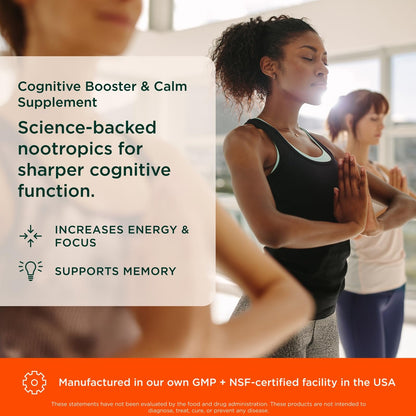 The Genius Brand Genius Mindfulness – Brain Health Supplement for Calm, Focus & Memory | 30 Veggie Pills