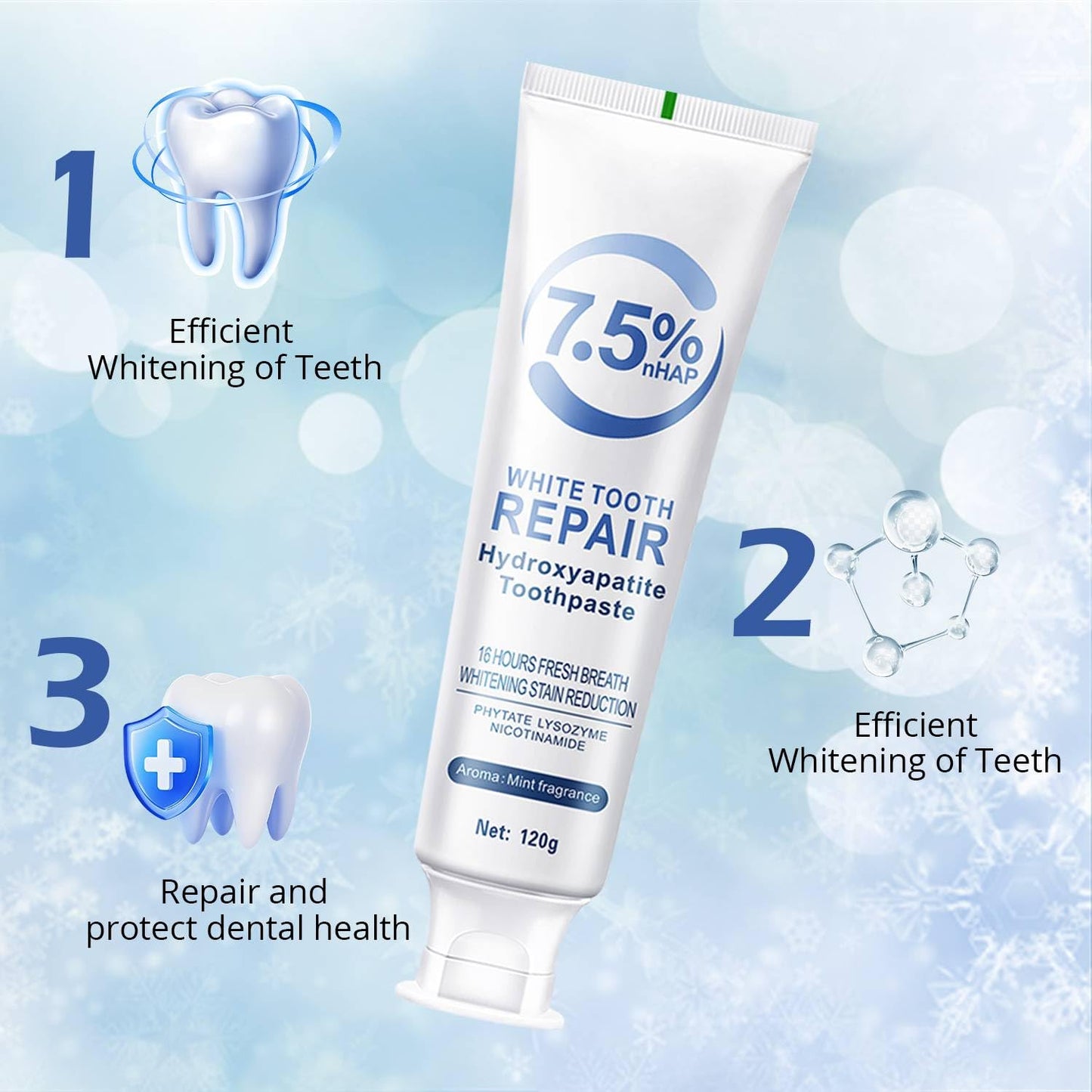 Hydroxyapatite Toothpaste for Enamel Protection & Sensitive Teeth – Gentle Mint