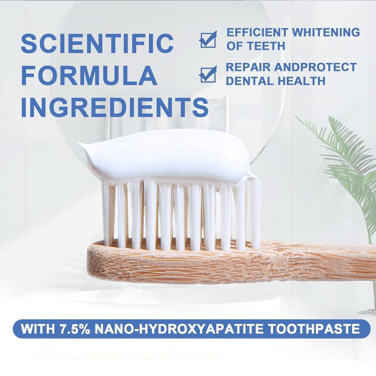 2Pcs Hydroxyapatite Toothpaste – Enamel Protection & Strengthening, Gentle Mint, 4.23oz