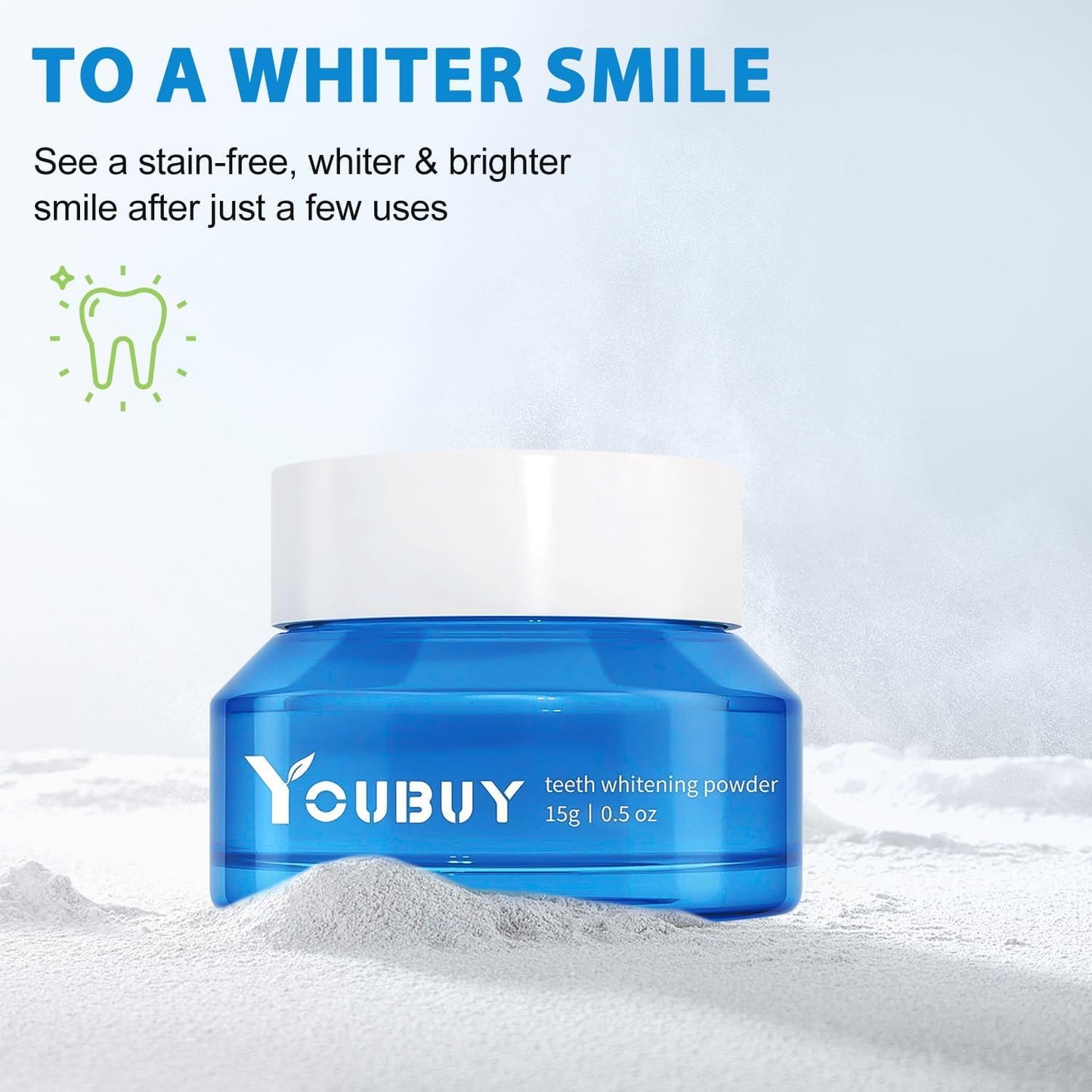 Teeth Whitening Powder – Natural Teeth Whitener | Instant Whitening & Fresh Breath (2PCS)