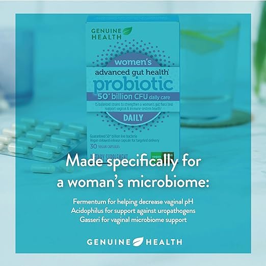 Genuine Health Women's Daily Probiotic - Multi-Strain Formula (60 Count) for Digestive, Vaginal & Skin Health