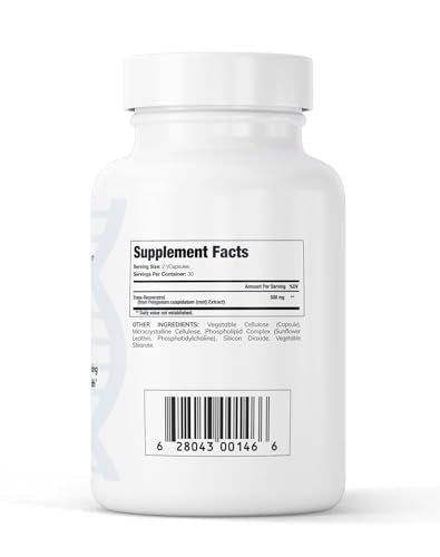 GenuinePurity Liposomal Trans-Resveratrol 500mg | Activates Sirtuins | Vegan, Gluten Free | USA Made | 60 Capsules