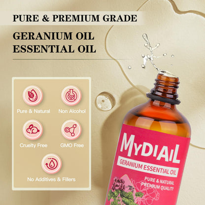 MYDIAIL Geranium Essential Oil 118ml – Natural Premium Grade