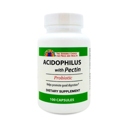 GeriCare Acidophilus with Pectin Probiotic Capsules – Digestive Health, Immunity & Bone Support | 100 Count