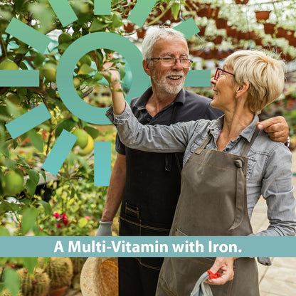 GeriCare One-Daily Multi-Vitamin with Iron Tablets - 100 Count (Pack of 1)