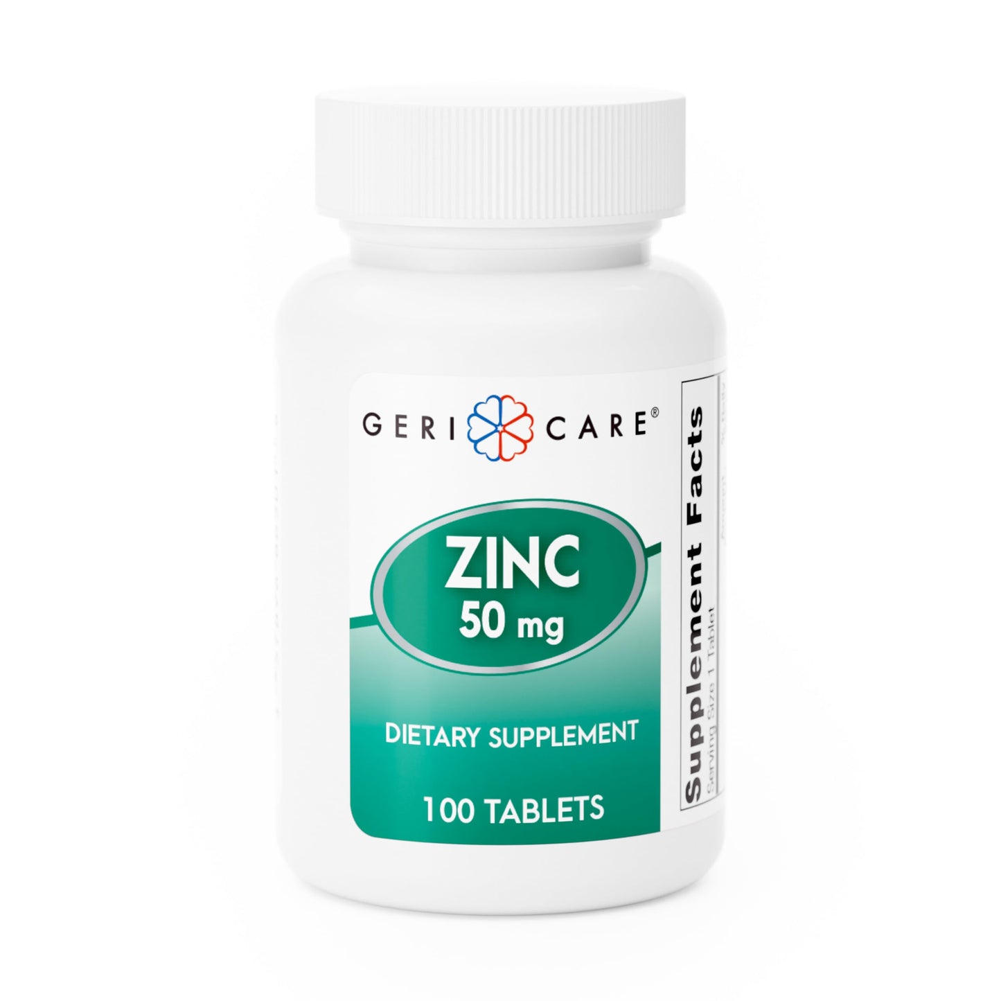 GeriCare Zinc Sulfate 50mg Dietary Supplement – 100 Count