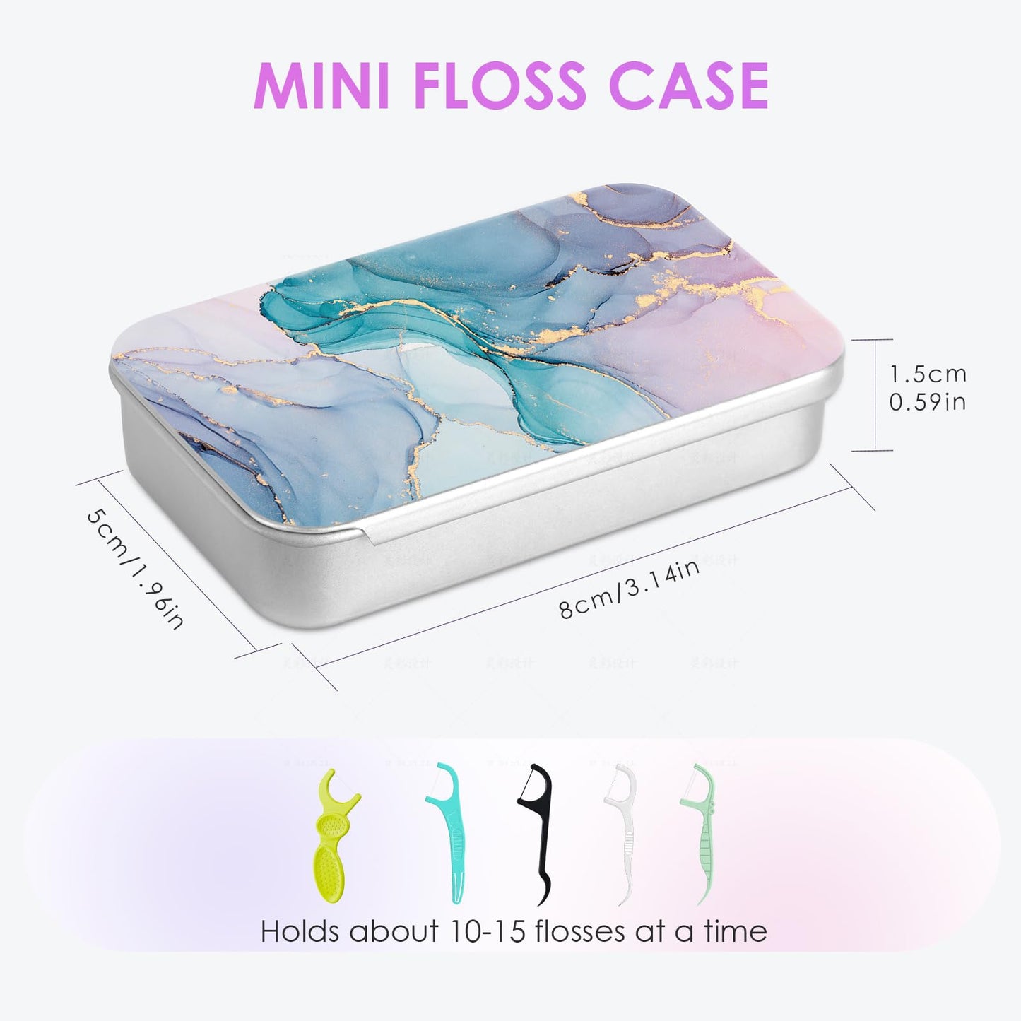 Gerkia 2-Pack Travel Floss Case – Refillable Portable Holder & Dispenser