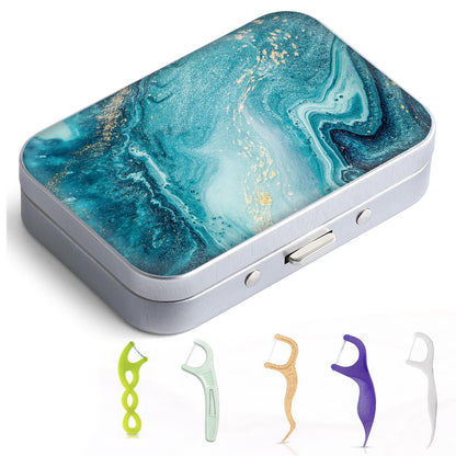 Gerkia Dental Floss Portable Case | Travel Floss Dispenser – Blue Ocean