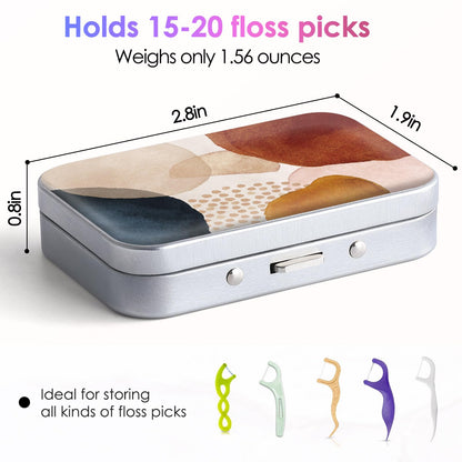Gerkia Dental Floss Portable Case – Travel Floss Organizer with Bohemian Patches