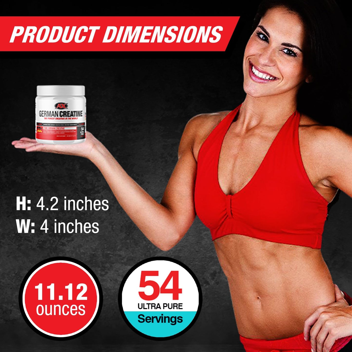 German Creatine Micronized Monohydrate Powder | 99.99% Creapure, Unflavored, 270g (54 Servings) – 3rd-Party Tested