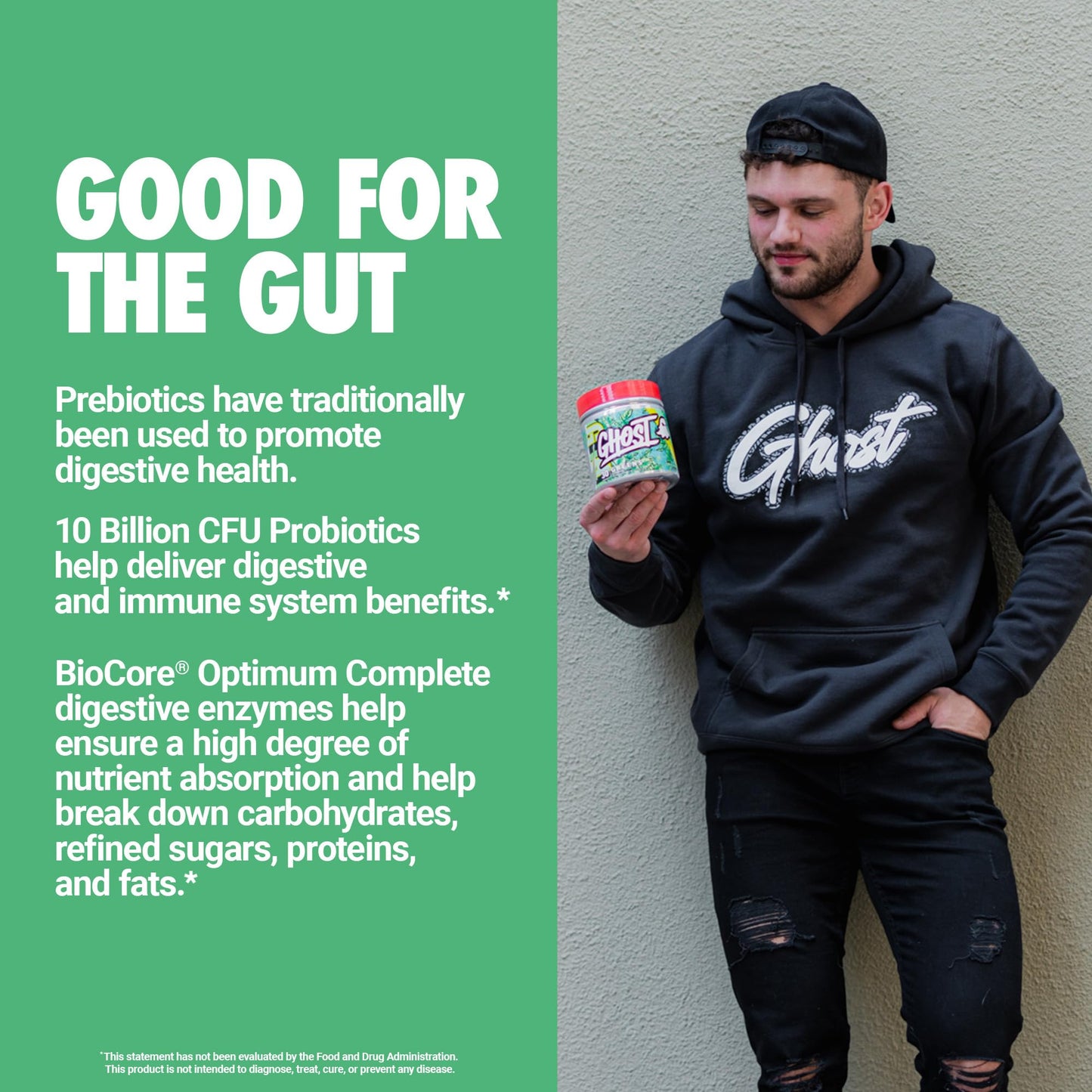 GHOST Greens Powder Guava Berry – 30 Servings | 19 Greens & Reds, Probiotic & Digestive Enzymes, Gluten-Free