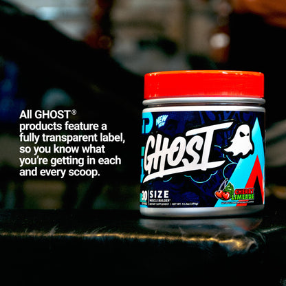 GHOST Size V3 Muscle Builder - Cherry Limeade, 30 Servings | Creatine, Betaine & Epicatechin
